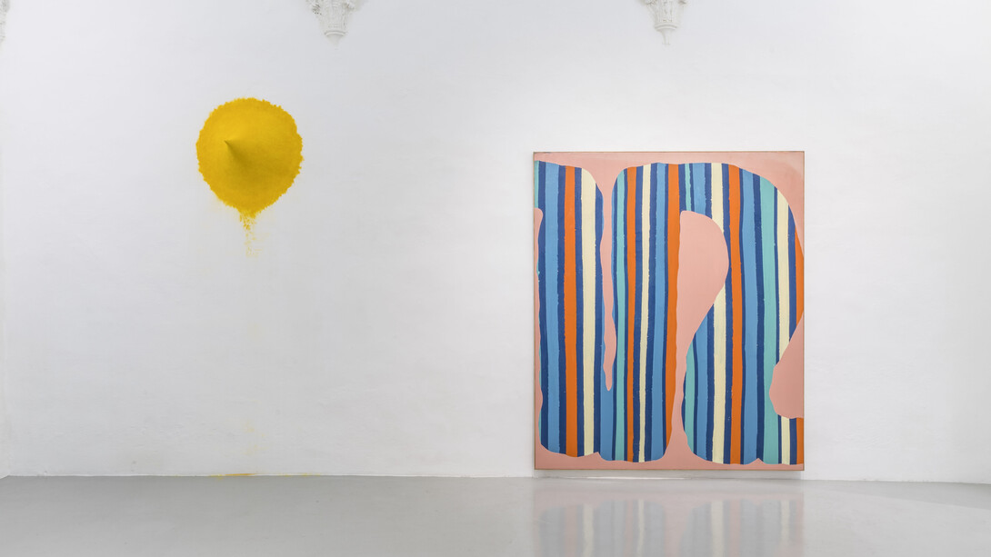 Daniel Buren & Anish Kapoor. Courtesy of Galleria Continua