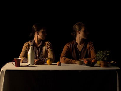 Habiter, Dancers. Photo Olivier Desjardins, Katia-Marie Germain, Marie-Gabrielle Ménard