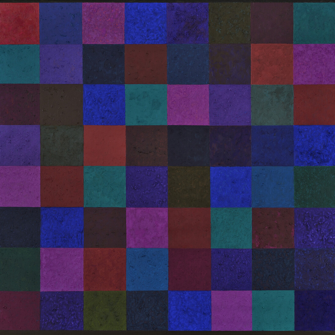 Gonçalo Ivo, Fugue, 1,0 x 1,0m, 2014, huile sur toile, Courtesy Galerie Boulakia