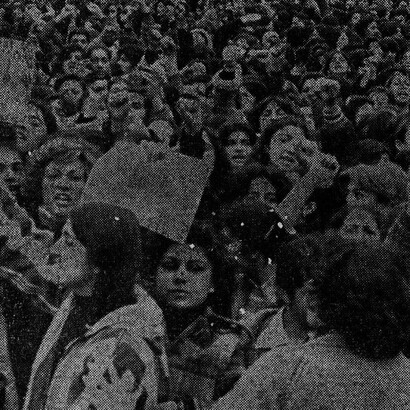 Protestas por el día internacional de las mujeres en Teherán, Irán, marzo de 1979