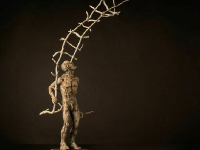 Anna Gillespie, What Now, 2013, Bronze, 94 x 52 x 25 cm (37 x 20.5 x 10 inches), Edition of 9