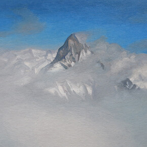 Ralph Fleck, Alpenstück 19.V, 2015, oil on canvas, 200 x 200 cm