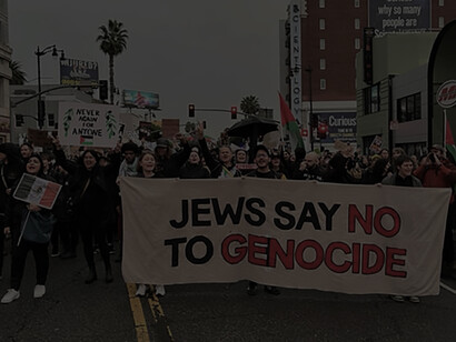 Jewish Voice for Peace and If Not Now mobilize over a 1,000 Jews and allies to shut down Hollywood Blvd to protest Israeli genocide in Gaza and Hollywood's role in dehumanizing Muslims, USA 