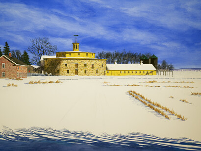 Shaker Barn, 2019
Watercolor and drybrush on paper
40 x 60 inches
