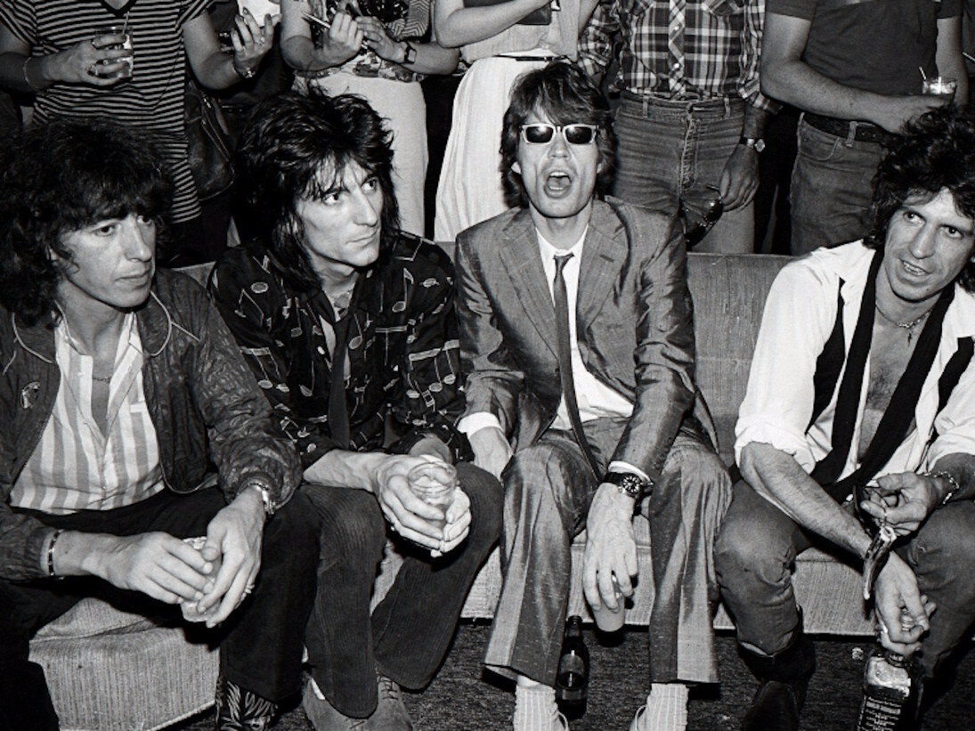 llan Tannenbaum, The Rolling Stones visit Danceteria in New York City, 1980. Courtesy of Madelyn Jordon Fine Art
