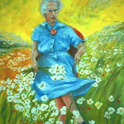 Lucy in the field with flowers, MOBA