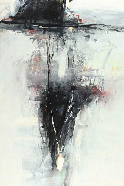 Tom Lieber, Tall Spike, 2014, Oil and gesso on canvas, 80 x 72 inches