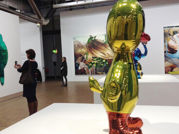 Jeff Koons during a major retrospective at the Centre Pompidou in Paris, France