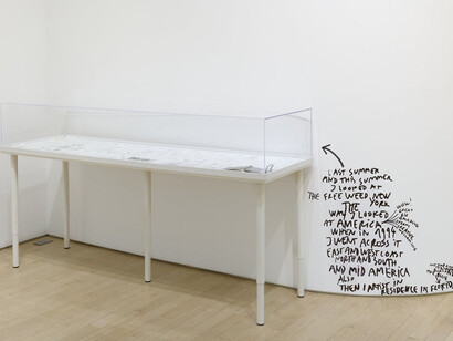 Dan Perjovschi, Now and then, exhibition view. Courtesy of Jane Lombard Gallery