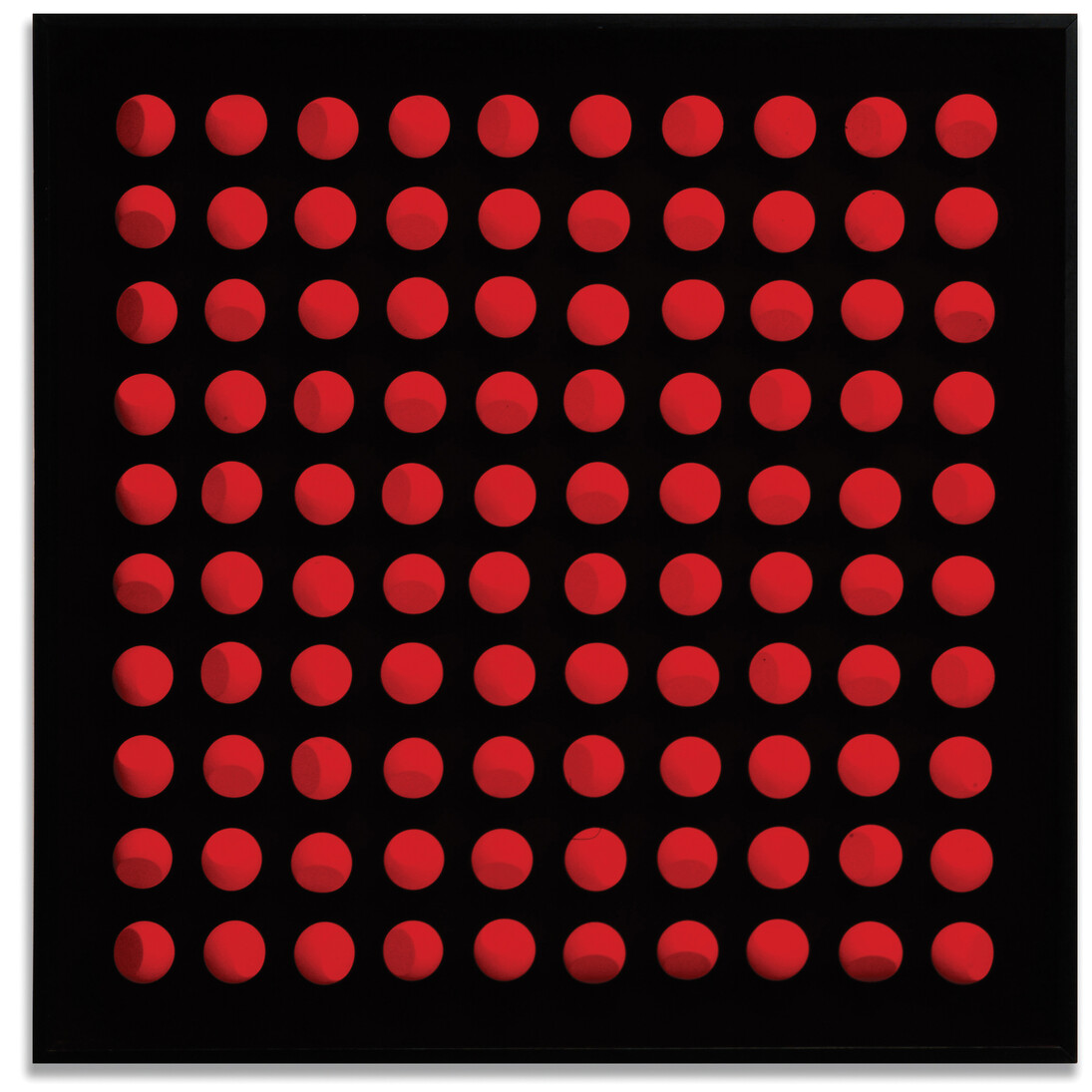 Klaus Staudt, 1/138 HR5, Plexiglasobjekt, 1969, Emulsion, wood and plexiglas, 90 x 90 x 6 cm, 35 x 1/2 x 35 1/2 x 2 3/8 inches