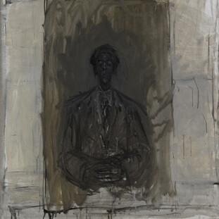 Alberto Giacometti, Portrait of Isaku Yanaihara, detail 