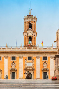 Capitoline hill Campidoglio is one of the Seven Hills of Rome Italy. Rome-architecture and landmark. View of the Capitoline Hill