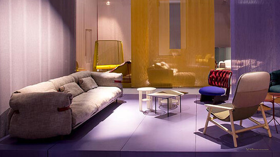 Espacio de Moroso en el recinto ferial de Il Salone del Mobile