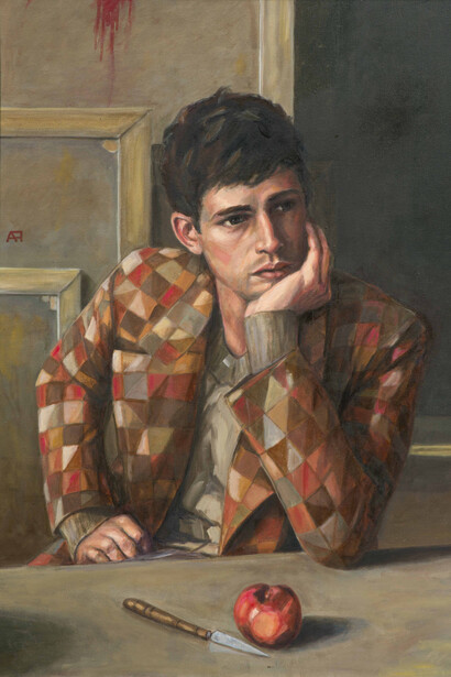 Andrea Federici, Arlecchino pittore, 2019. Per gentile concessione di Artemide PR