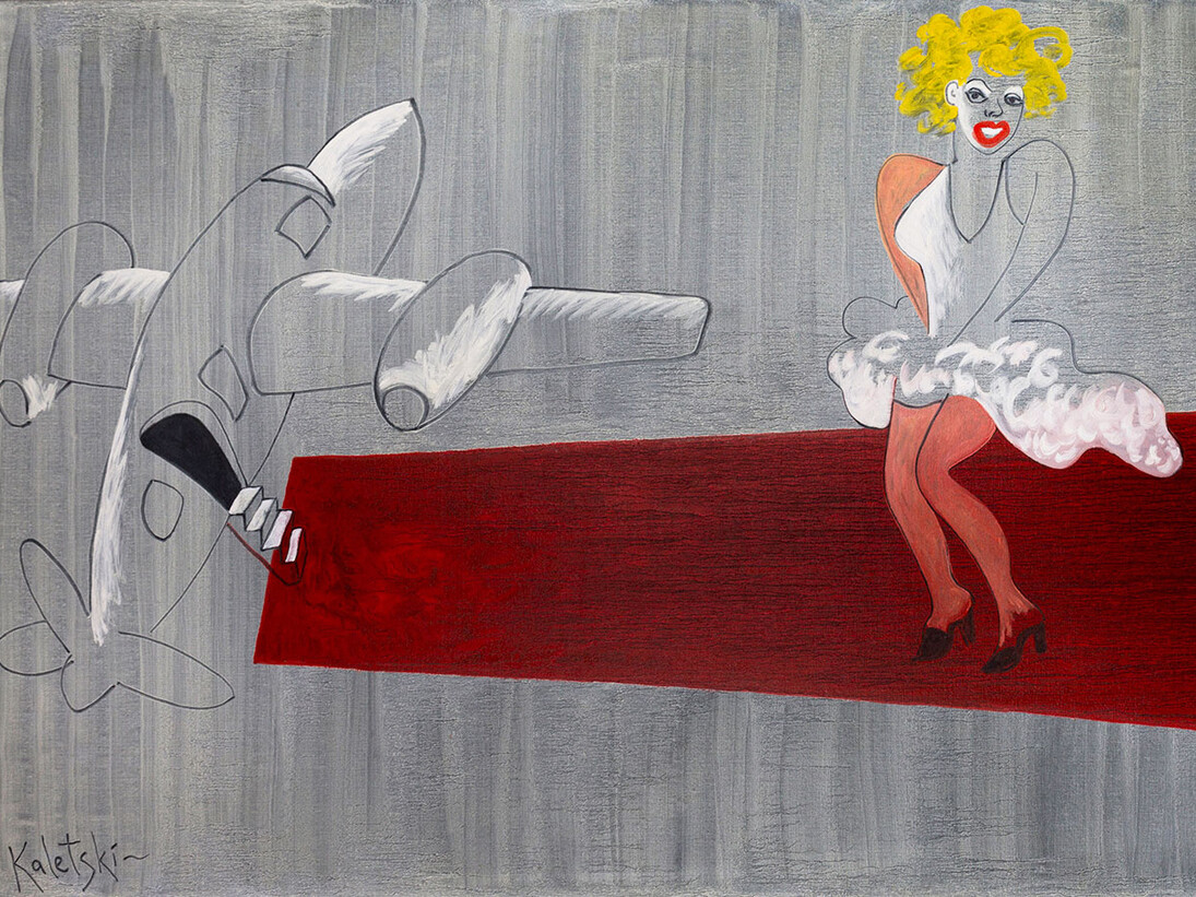 Flying High, 48” by 68”, oil on linen, 2014. Copyright: Alexander Kaletski. Courtesy: Anna Zorina Gallery, New York City