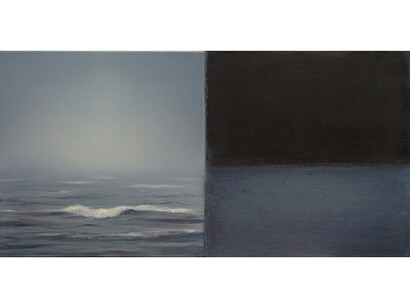 Adam Straus, Monument: Oncoming Storm, 2013, oil on canvas encased in lead, 12 x 24 x 12 in. 30.5 x 61 x 30.5 cm