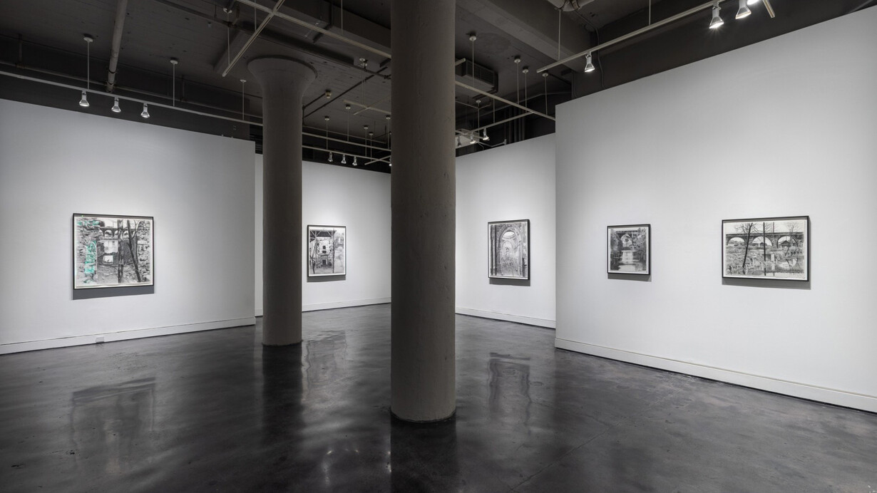 John Moore, Charcoals, exhibition view. Courtesy of Locks Gallery