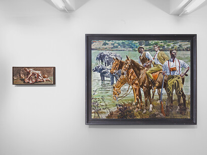 Mark Beard | Bruce Sargeant (1898-1938): Parlor, Gymnasium, and Field. Exhibition view.Courtesy of ClampArt