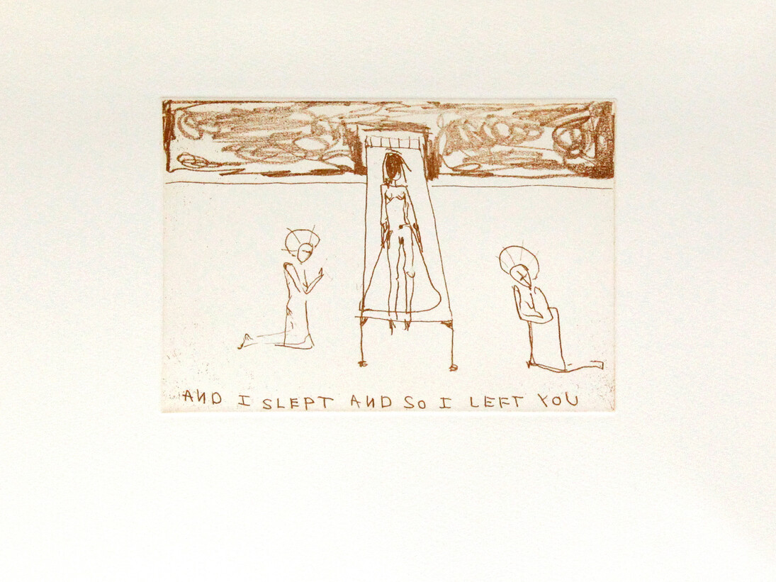 Tracey Emin CBE RA, So I Left You, Soft Ground Etching, 2010 © Courtesy of RA Editions