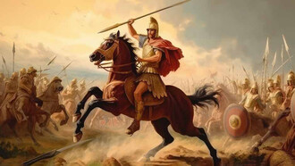 Representación animada de Alejandro Mago, el rey que conquistó el mundo conocido