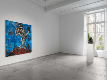 Jameson Green, Look back, and smile on perils past, vue de l'exposition. Avec la courtoisie de Almine Rech