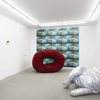 Sylvie Fleury and Angela Bulloch, The art of survival. Baby doll saloon, exhibition view. Courtesy of Mehdi Chouakri Gallery