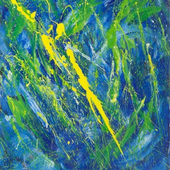 Carla Rigato, Crisi nella crisi, acrilico su tela, 100 x h 120, 2012