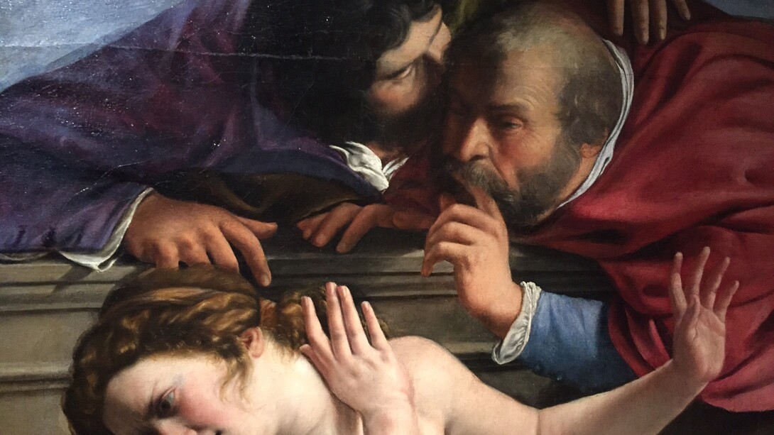 Particolare di Susanna e i Vecchioni, Artemisia Gentileschi