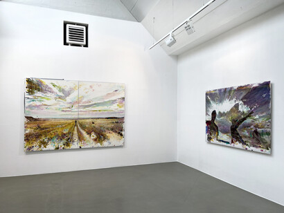 Martin Dammann, Ein loch graben (Digging a hole), exhibition view. Courtesy of Galerie Barbara Thumm