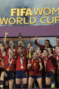 Celebrando el triunfo. Selección española, campionas mundiales, 20 de de agosto 2023, Sidney, Australia