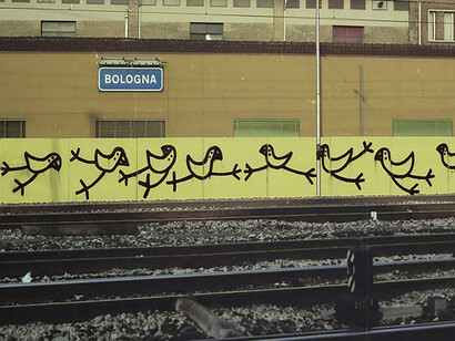 Cuoghi-Corsello, PEA BRAIN, Stazione di Bologna,1990 © Cuoghi-Corsello