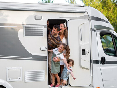 Laughter and love fill the tiny van house as the family embarks on an unforgettable campervan road trip