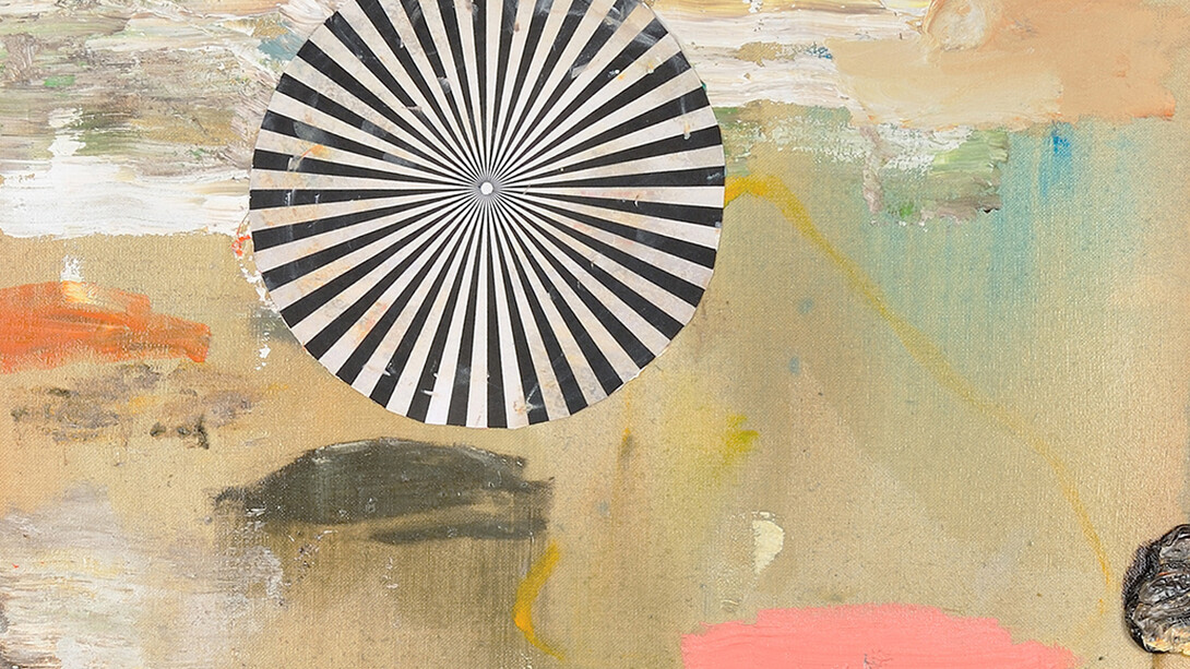 Benoît Maire, Peinture de nuages indexée 2015 #26 (detail), 2015, Peinture à l’huile sur toile, 69 x 54 cm, Courtesy galerie Thomas Bernard-Cortex Athletico