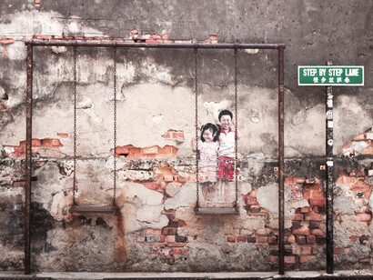 A wall mural in George Town, Penang, Malaysia