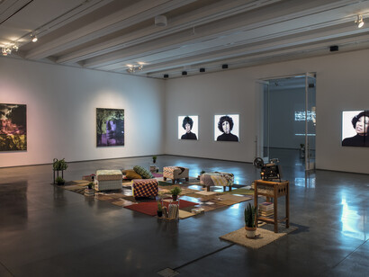 Mickalene Thomas: Mentors, Muses, and Celebrities, Exhibition view. Courtesy of CAM