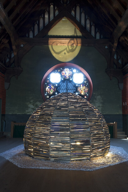 Dome (2011) legno, luce, cristallo,  dimensioni variabili; scultura con cristallo: 260 x 565 x 565 cm. Courtesy: the artist and GALLERIA CONTINUA, San Gimignano / Beijing / Les Moulins. Photo by: Leif Gabrielsen
Hidden Landscape, 2012 / Oslo Kunstforening, Akershus Fortress
