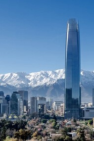 Santiago de Chile at sunset