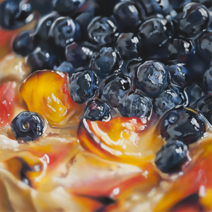 Ben Schonzeit, Tart, Acrylic on polyester, 84 x 84 cm    

