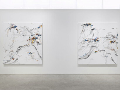 Xiyao Wang's Allongé - Out of Reach, installation view, Perrotin Seoul. Photo by Hwang Jungwook. Courtesy of the artist and Perrotin