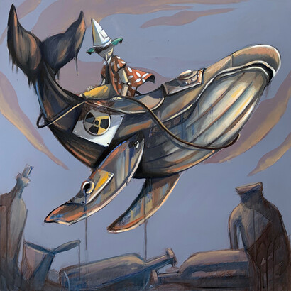 Ovunque proteggi, 80 x 80 cm, tecnica mista su tela, 2019