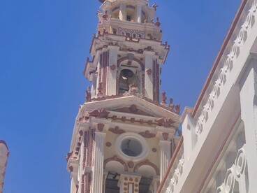 Campanile del Monastero dell’Arcangelo Michele di Panormitis, Symi. Grecia. Foto di Lucia Larese