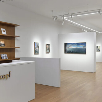 Richard Estes, My camera is my sketchbook, exhibition view. Courtesy of Schoelkopf Gallery