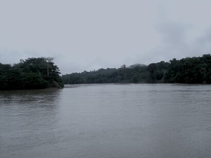 Desembocadura del río Sarapiquí en el San Juan. Foto: Luko Hilje
