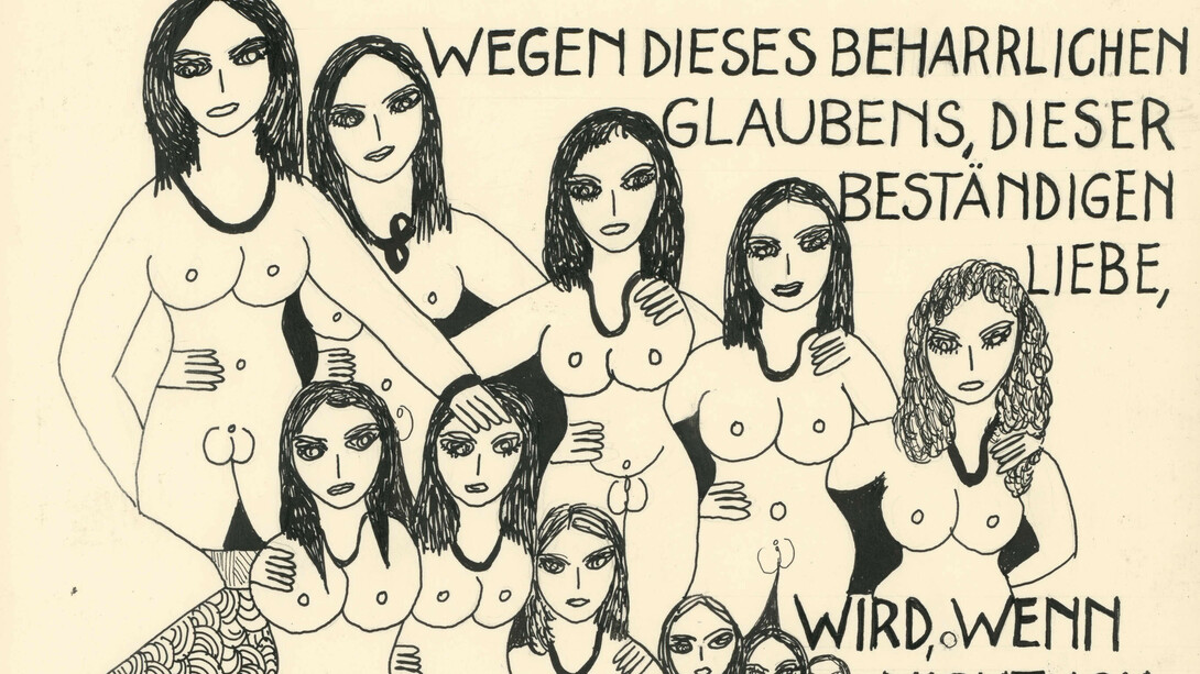 Dorothy Iannone, from the series "The Berlin beauties" (detail), 1977–78. Mit freundlicher genehmigung der Gemäldegalerie