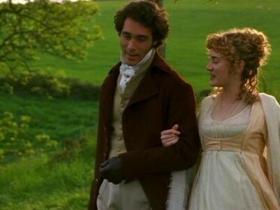 Gli attori Kate Winslet e Greg Wise nel film adattato dal libro di Jane Austen, 1995