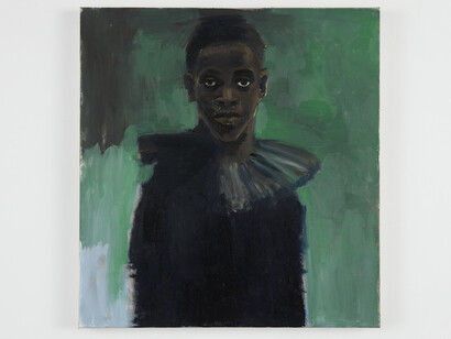 Lynette Yiadom-Boakye, A Passion Like No Other, 2012, Oil on canvas, 84 x 80 x 5.7 cmm Private Collection, US, Courtesy of Corvi-Mora, London and Jack Shainman Gallery, New York