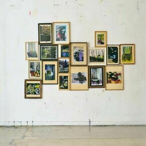 Gioacchino Pontrelli, C.E. Paesaggio 1P, 2012 dimensioni variabili, tecnica mista su carta fotografica,courtesy galleria Oltredimore, Bologna