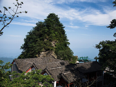 Panorama sui Monti Wǔdāng, nella provincia di Hubei, Cina