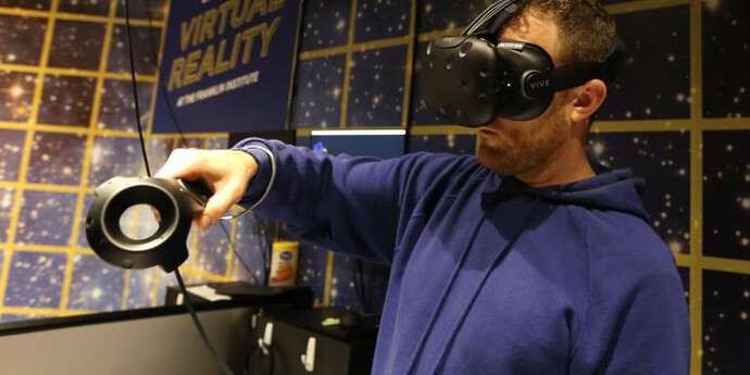 Virtual Reality at the Museum. Courtesy of The Franklin Institute