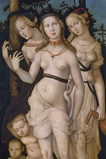 Hans Baldung Grien; Armonía: Las tres Gracias, c. 1544, Museo del Prado, España (detalle)